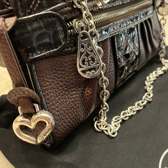 Brighton Delilah leather clutch with chain - Picture 1 of 9